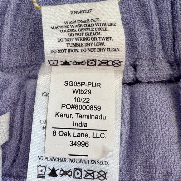 Shade Critters Palm Beach Youth Purple Terry Short Small(6) NWT - Picture 8 of 9